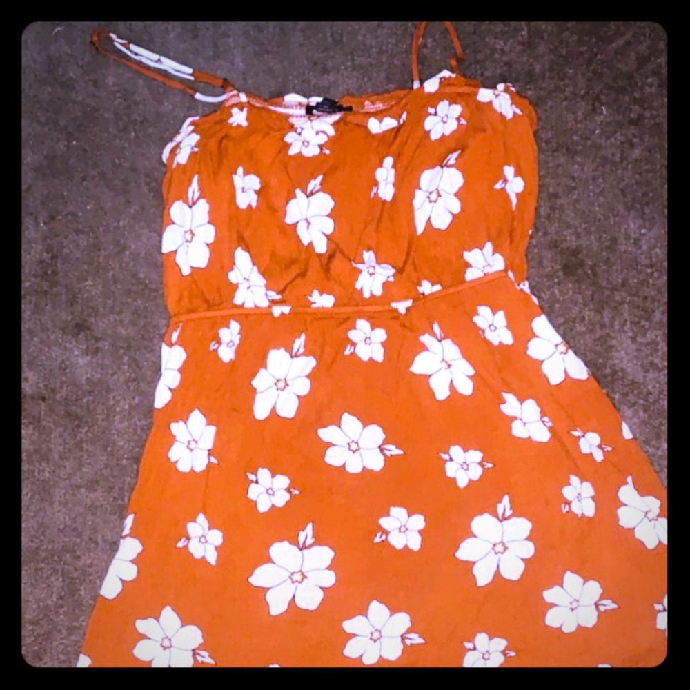 orange with white flowers